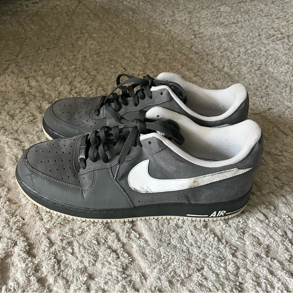 Nike Air Force 1 '07 Midnight Fog Grey Suede Leather size 15 - Picture 3 of 7